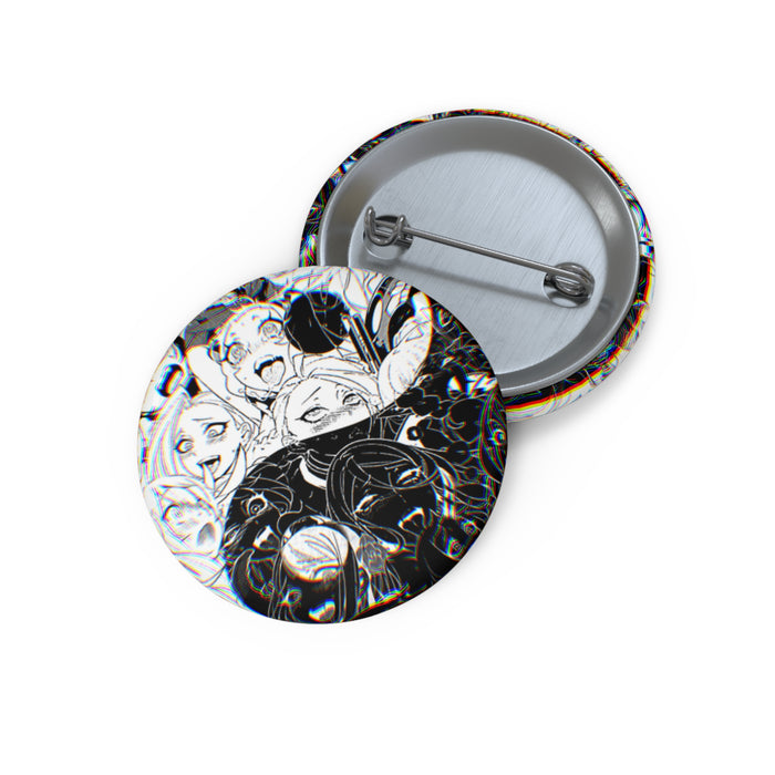 Ahegao 3D Yin Yang Pin // Anime Button