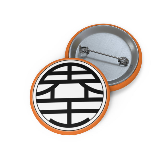 Kanji Symbol Pin Goku Gi // Anime Buttons