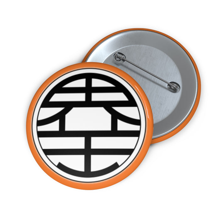 Kanji Symbol Pin Goku Gi // Anime Buttons