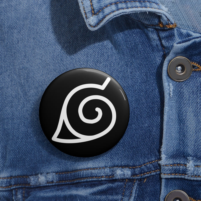 Hidden Leaf Village Symbol Pin // Naruto Anime Buttons