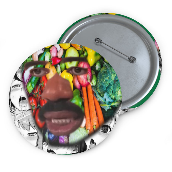 Vegtable Steve Harvey Meme Pin Buttons // Parody Pushpin