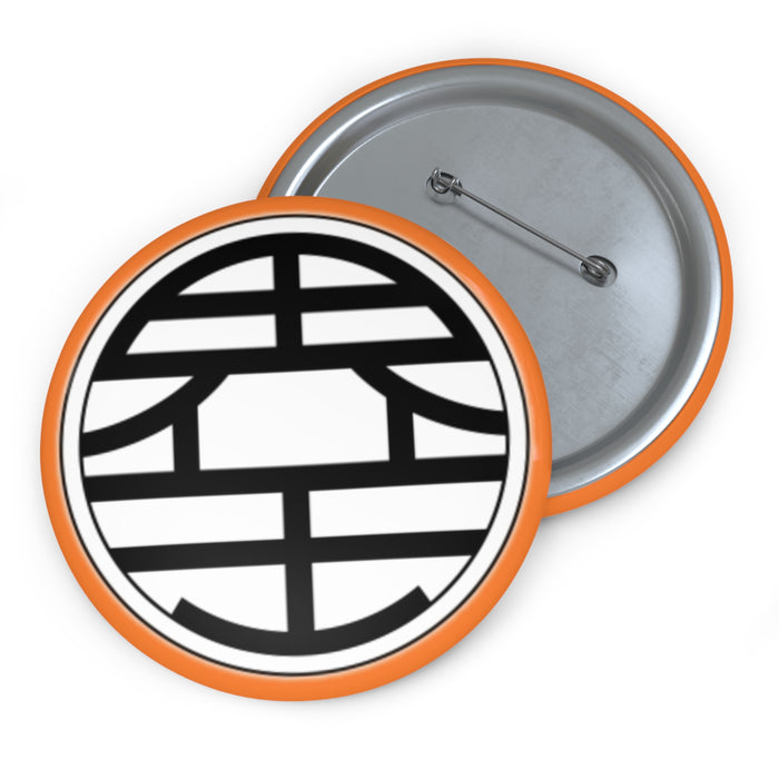 Kanji Symbol Pin Goku Gi // Anime Buttons