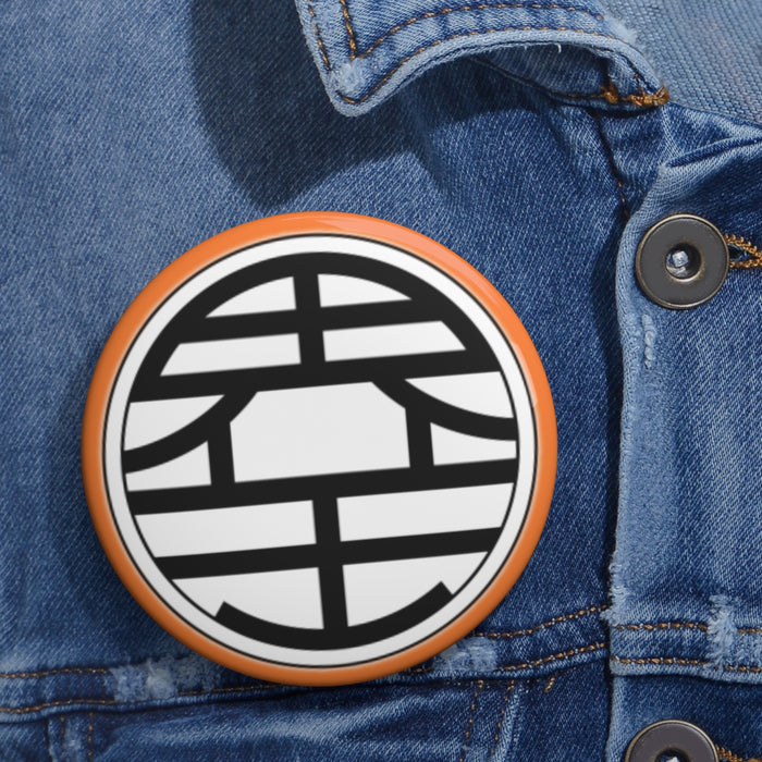 Kanji Symbol Pin Goku Gi // Anime Buttons