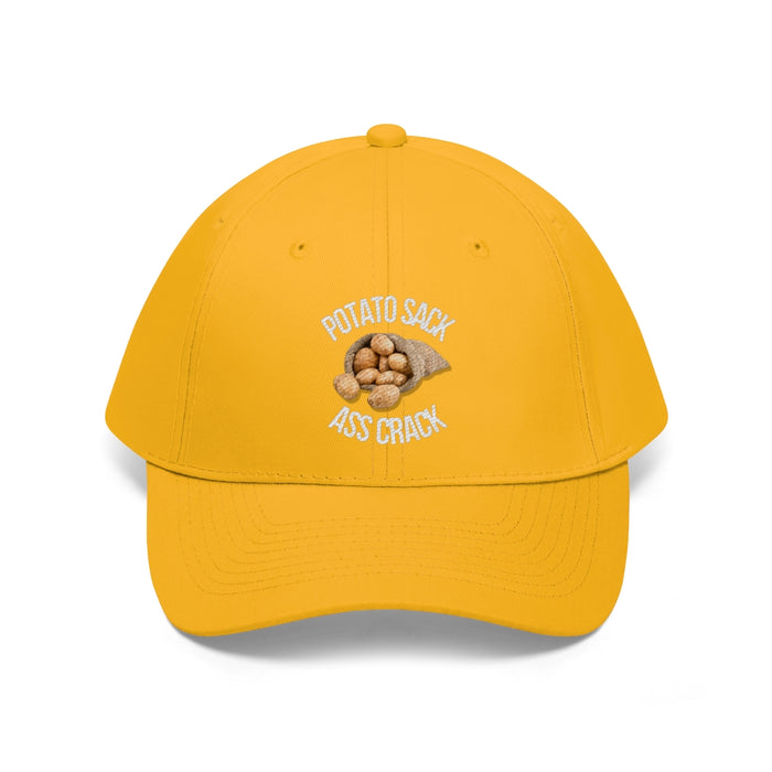 Unisex Twill Hat Potato Sack Ass Crack // Funny Baseball Cap