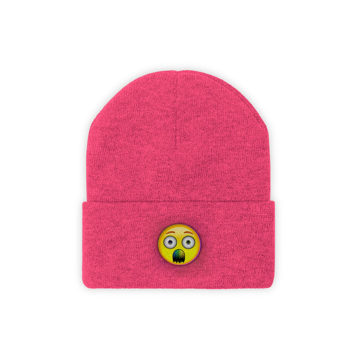 Trippy Emoji Knit Beanie // Psychedelic Hat