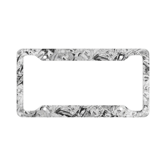 Anime License Plate Cover Ahegao Girls Pattern