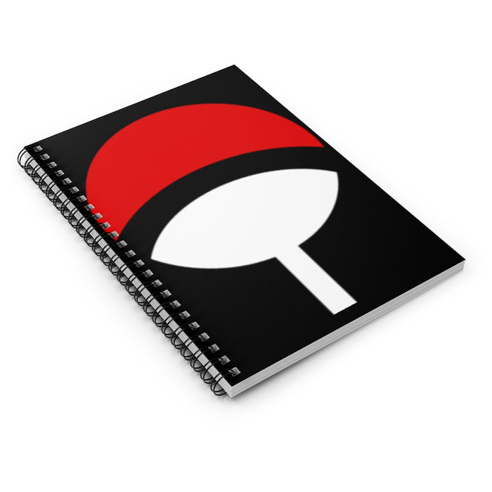 Spiral Notebook - Ruled Line Uchiha Crest Symbol // Anime Journal