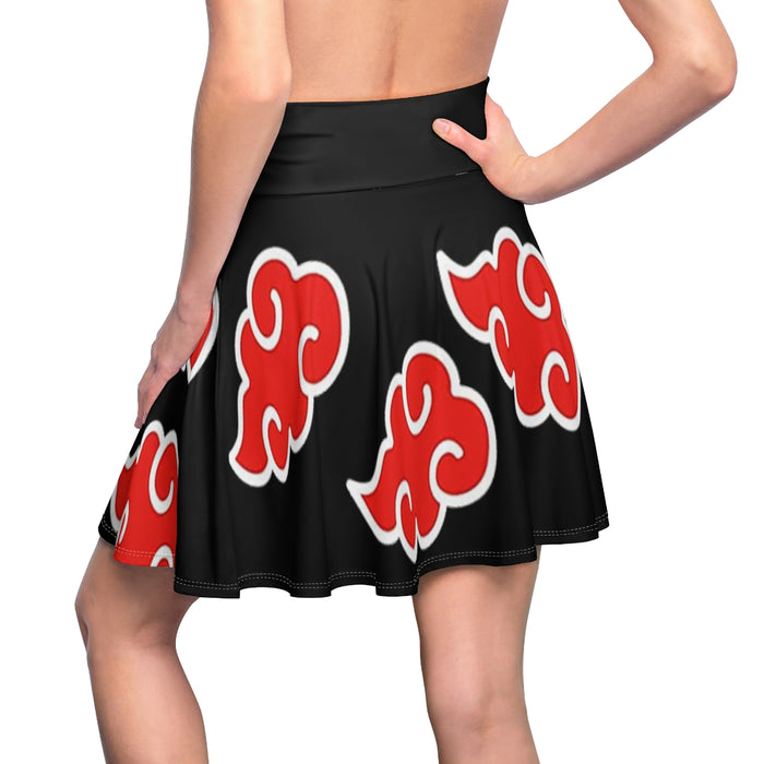 Akatuski Skater Skirt // Naruto Inspired Tennis Skirt / High Waist Skirt