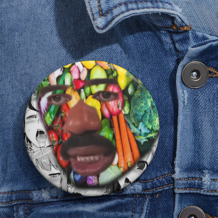 Vegtable Steve Harvey Meme Pin Buttons // Parody Pushpin