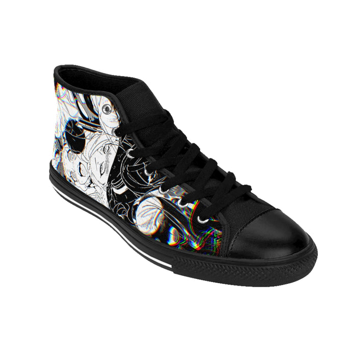 Men's High-top 3D Ahegao Yin Yang  Sneakers //  Anime Skate / Street Shoes