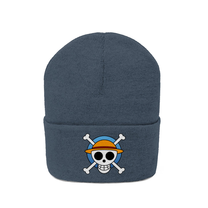 Knit Beanie One Piece Straw Hat Pirate Jolly Rodger // Anime Hat