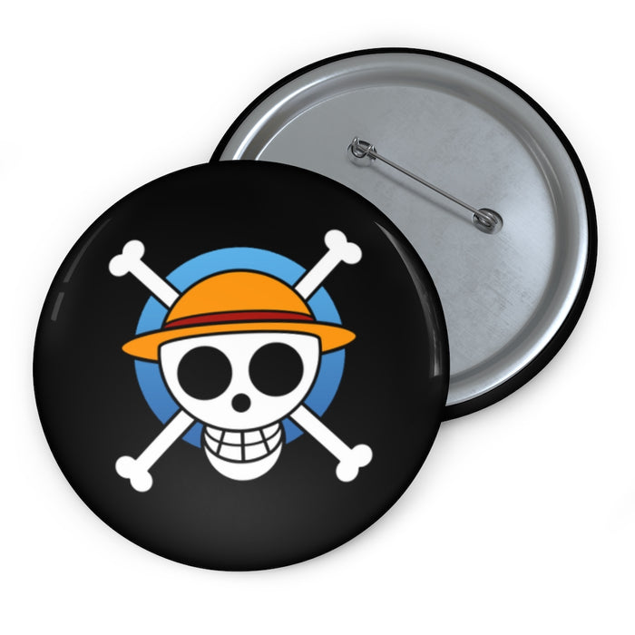 One Piece Pin  Straw Hat Jolly Roger// Anime Button