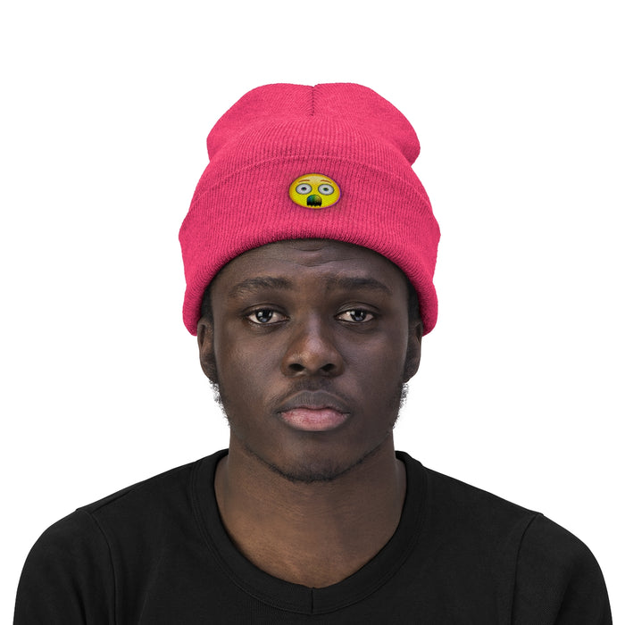 Trippy Emoji Knit Beanie // Psychedelic Hat