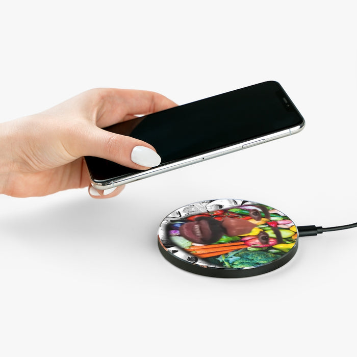 Wireless Phone Charger Veggie Steve Harvie// iPhone / Samsung / Android compatible