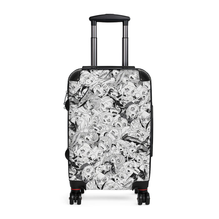 Anime Cabin Suitcase Ahegao Pattern // Travel Bag