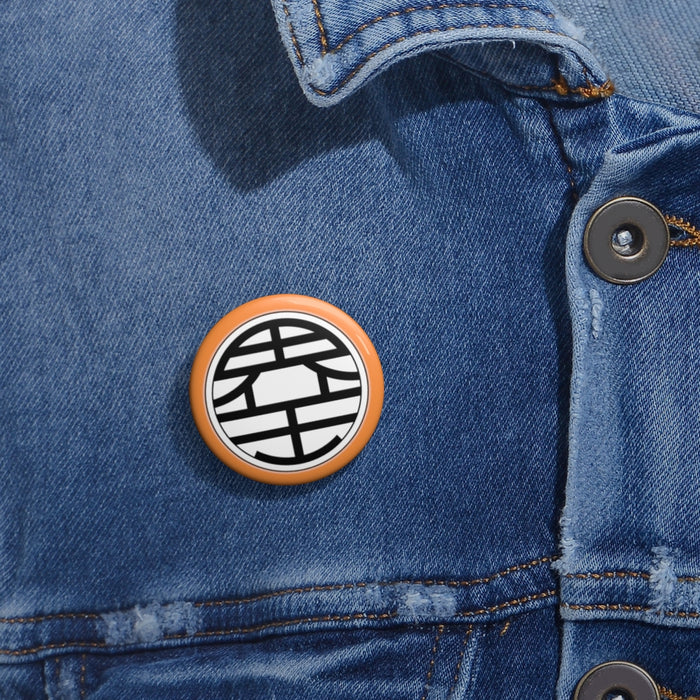 Kanji Symbol Pin Goku Gi // Anime Buttons