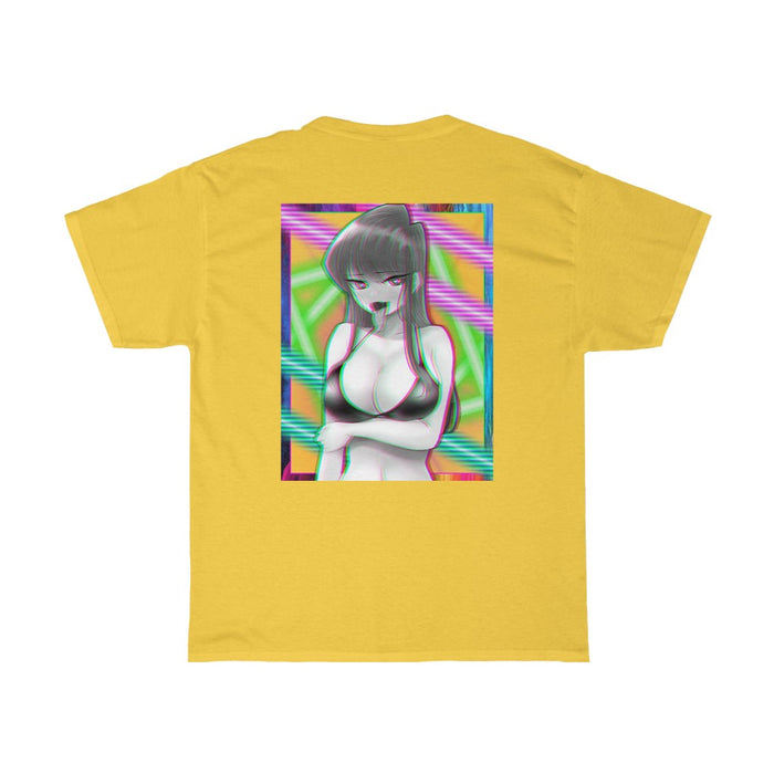 Lewd Rave Komi San, Neon Anime Unisex Tee Shirt