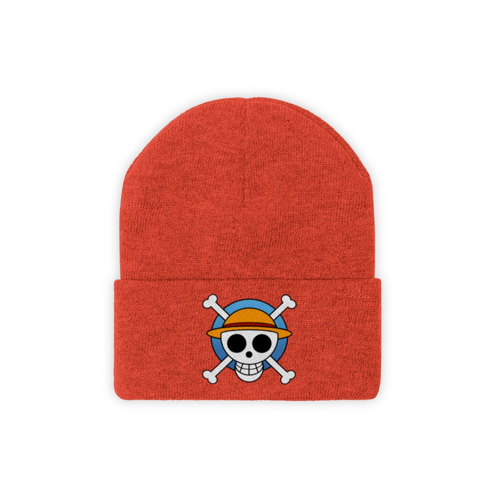 Knit Beanie One Piece Straw Hat Pirate Jolly Rodger // Anime Hat