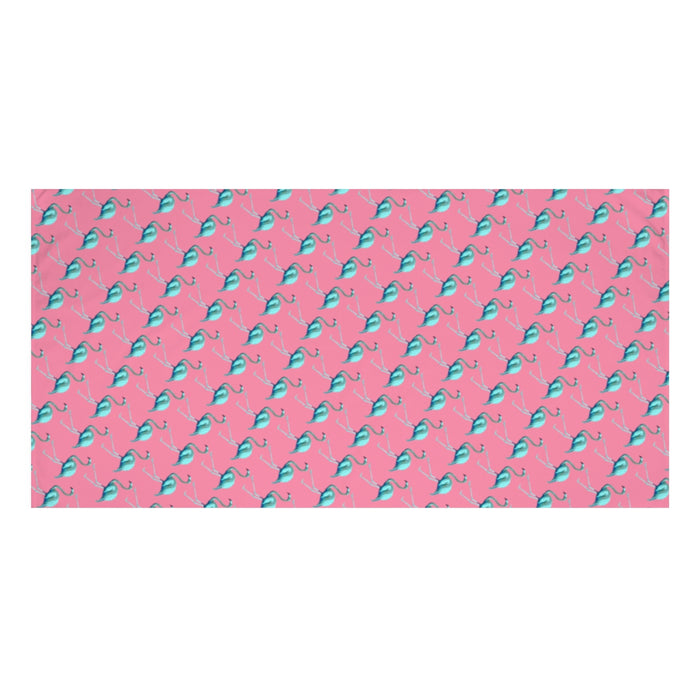 Blue Flamingo Pink Standard Bath Towel, 30x60