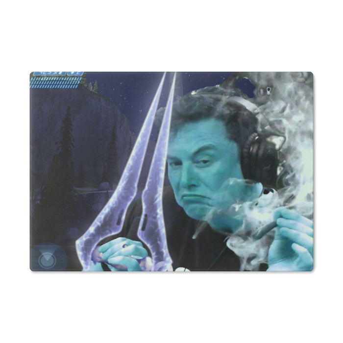 Elitelon Musk Cutting Board // Elon Musk Smoking Meme Tempered Glass Cutting Board