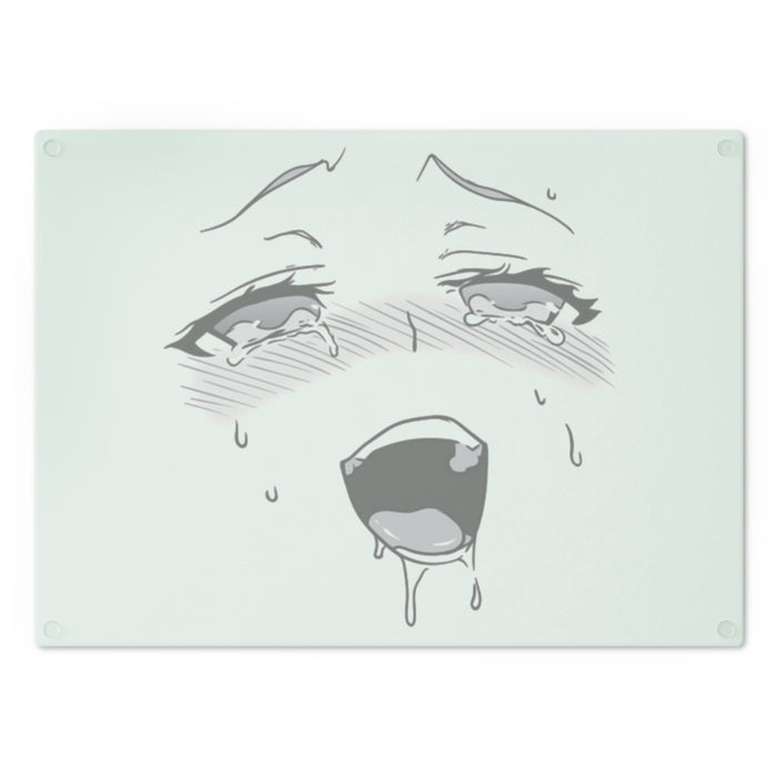 Tempered Glass Cutting Board // Ahegao Face Anime Girl