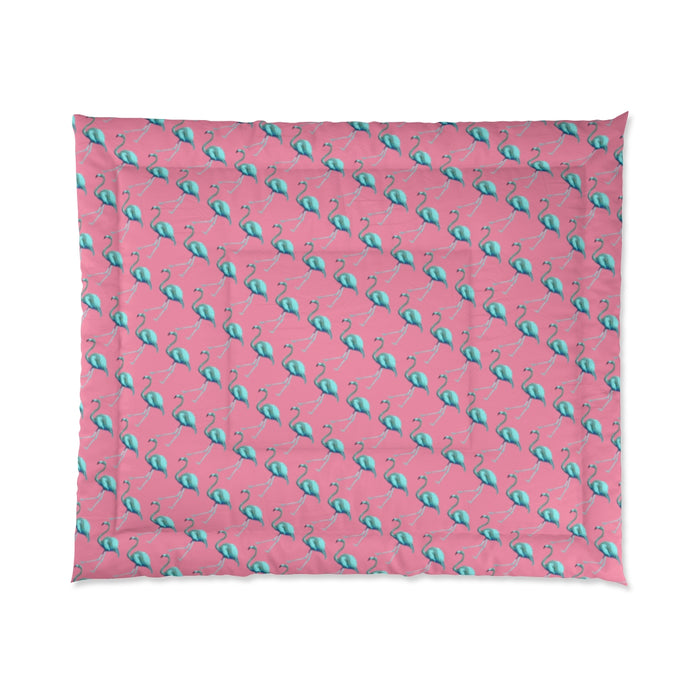Bluemingo Comforter // Blue Flamingo Blanket