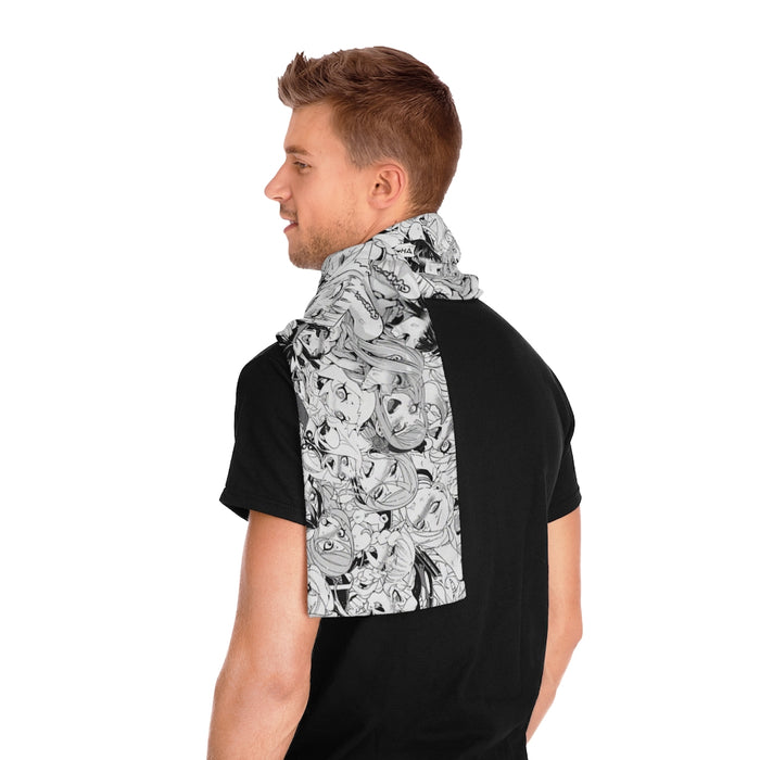 Ahegao Pattern Polyester Anime Scarf