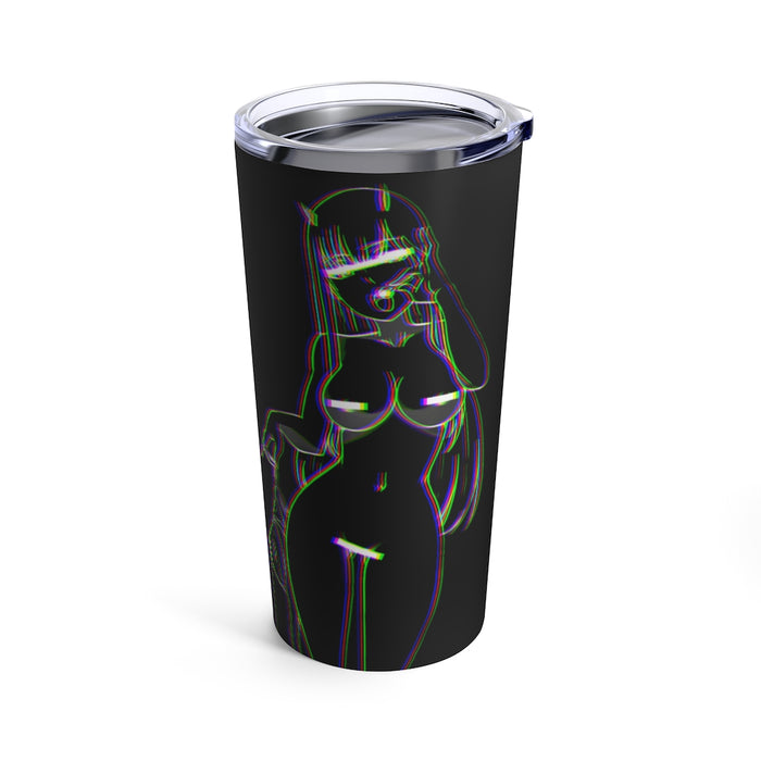 Neon Stainless Steel Anime Tumbler Cup // Darling In The Franxx Zero Two Nude